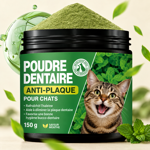 Félident Poudre Dentaire Anti-Plaque pour Chats, pot de 150 g