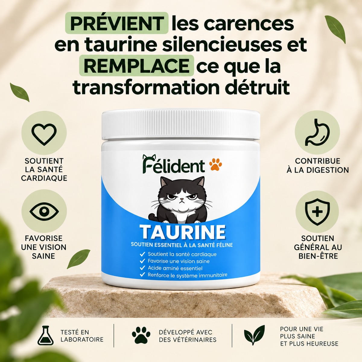 Pot de taurine Félident et ses bienfaits